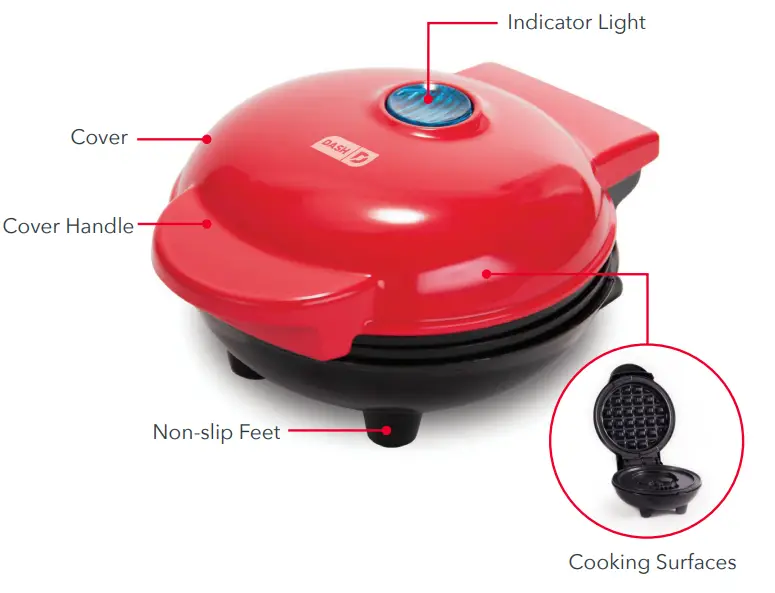 DASH DMWS001SB Skull Mini Maker Waffle - Fig 2