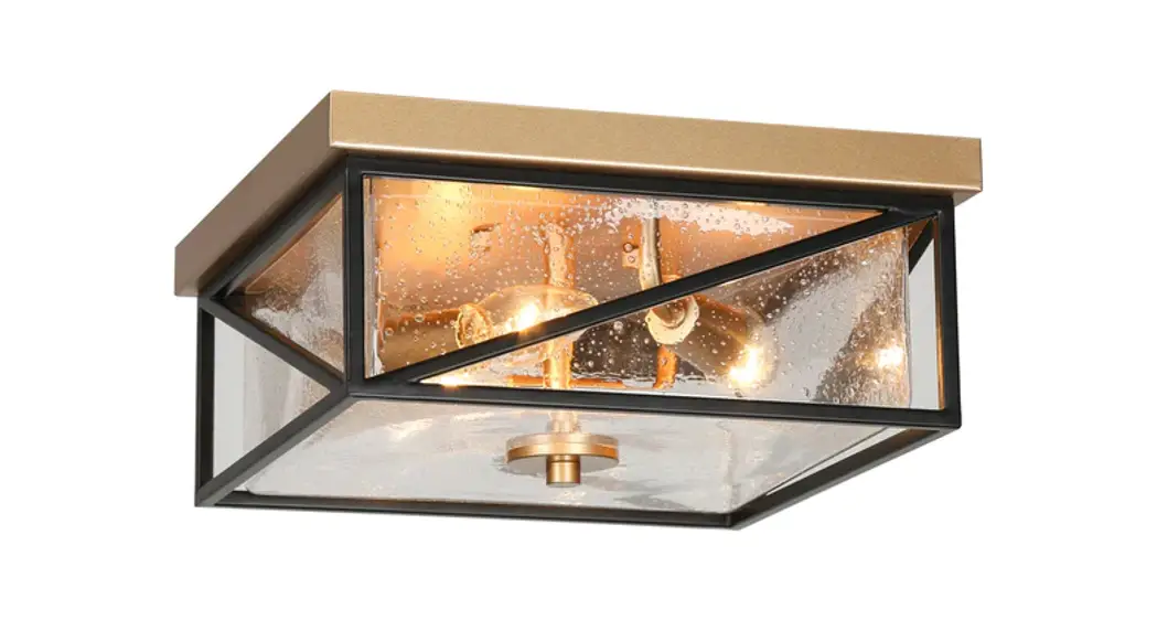 Zevni A04689 Arel 3-light 12.5-inch Gold Flush Mount Light Instruction Manual