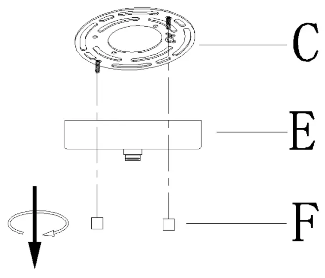 ZEVNI A04689 Arel 3-Light 12.5-Inch Gold Flush Mount Light - fig 3