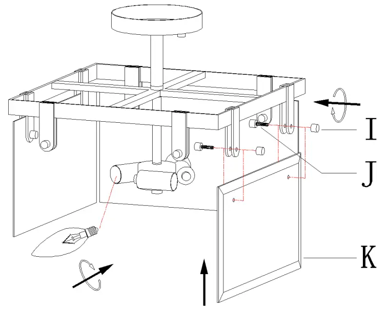 ZEVNI A04689 Arel 3-Light 12.5-Inch Gold Flush Mount Light - fig 9