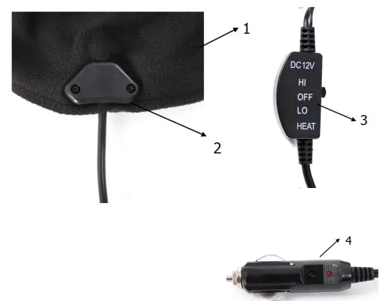 anko 43235681 12V Heated portable Travel Blanket - fig 1