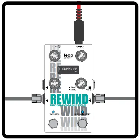 ALEXANDER Rewind Leap Series Programmable Stereo Echo Guitar Effects Pedal -