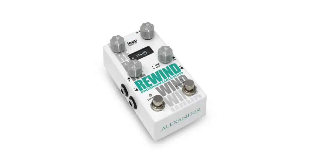Alexander Rewind Leap Series Programmable Stereo Echo Guitar Effects Pedal User Manual