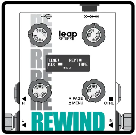 ALEXANDER Rewind Leap Series Programmable Stereo Echo Guitar Effects Pedal - pushbutton