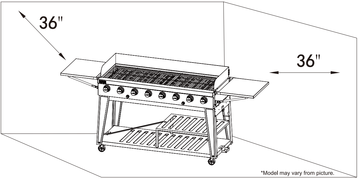 Royal Gourmet GB8000 Large Event 8 Burner Gas Grill - from picture