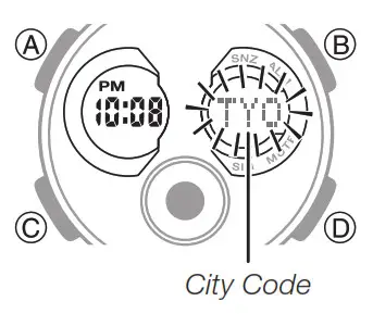 CASIO watch 5607 - Configuring Home City Settings