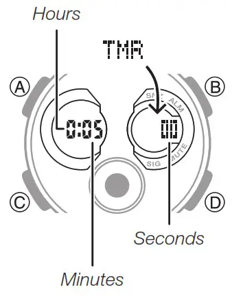 CASIO watch 5607 - Countdown Timer