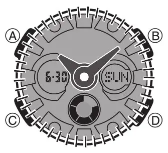 CASIO watch 5607 - Illumination