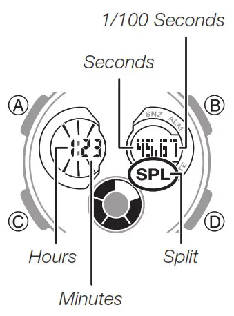 CASIO watch 5607 - To set an alarm time 4