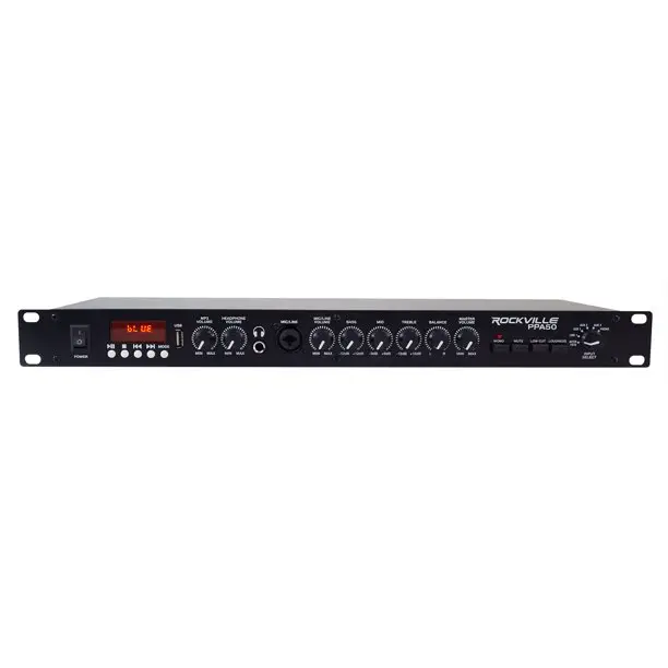 Rockville Ppa50 Pro 1u Rack Mount Pre-amplifier Owner's Manual