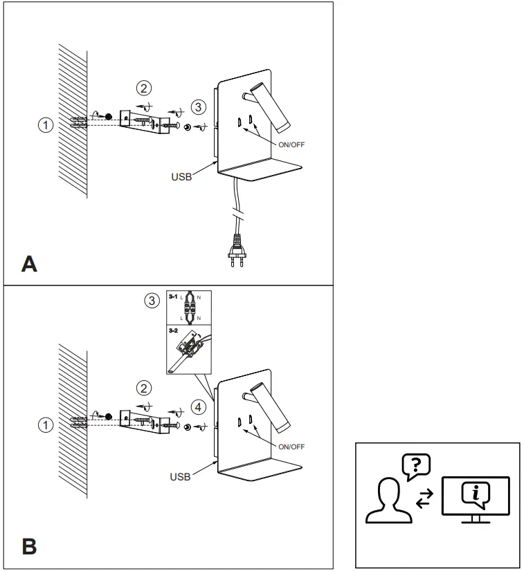 TRIO 222570231 Element LED Wall Light - Figure