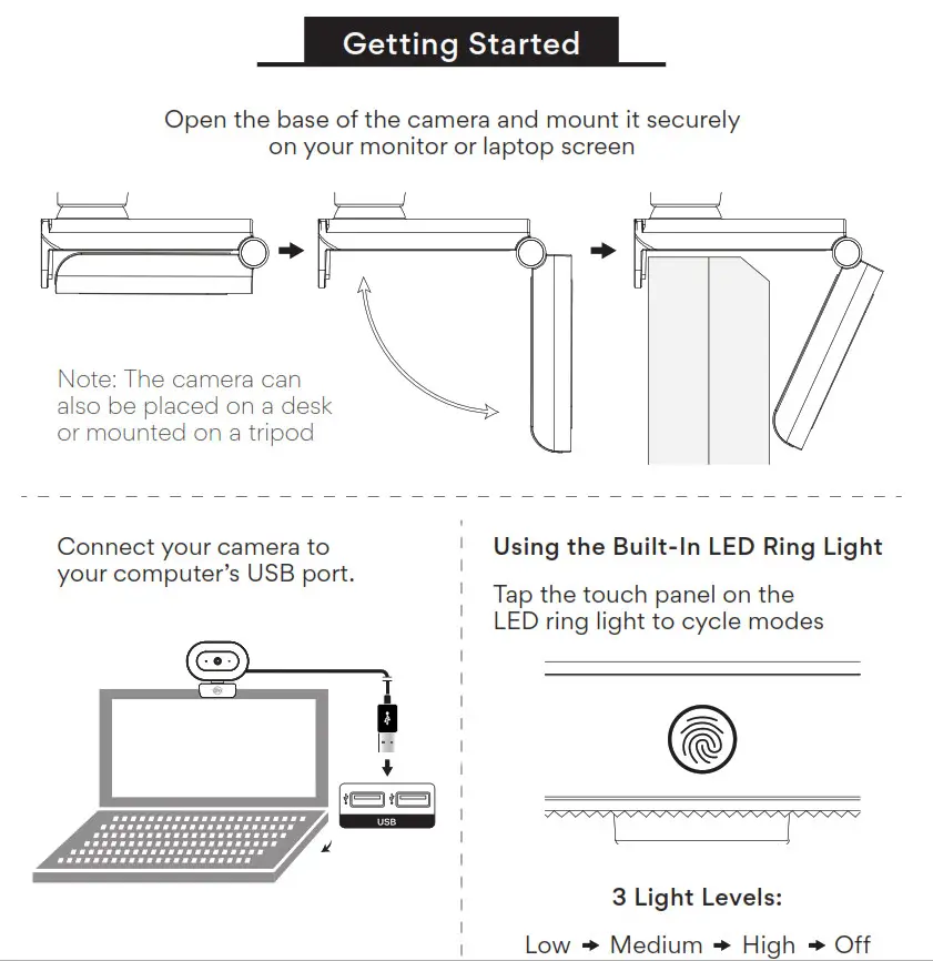 MEE audio CAM-202L 1080P USB Camera - Getting Started