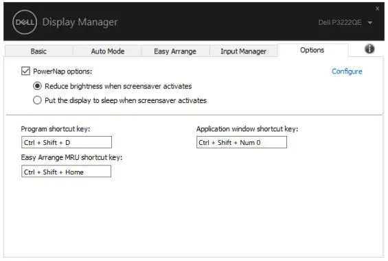 DELL P3222QE 32 Inch 4K USB-C Hub Monitor User Guide - Applying Energy Conservation Features
