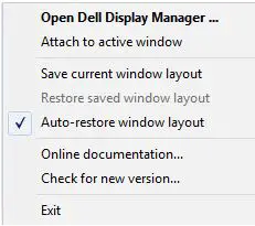 DELL P3222QE 32 Inch 4K USB-C Hub Monitor User Guide - Auto-restore window layout