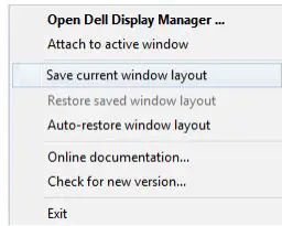 DELL P3222QE 32 Inch 4K USB-C Hub Monitor User Guide - Save current window layout