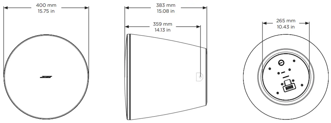 BOSE DM10P-SUB DesignMax Pendant Loudspeaker -FIGURE 1
