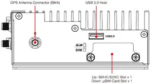 MOXA V2201 Series X86 Computers-Right Side View