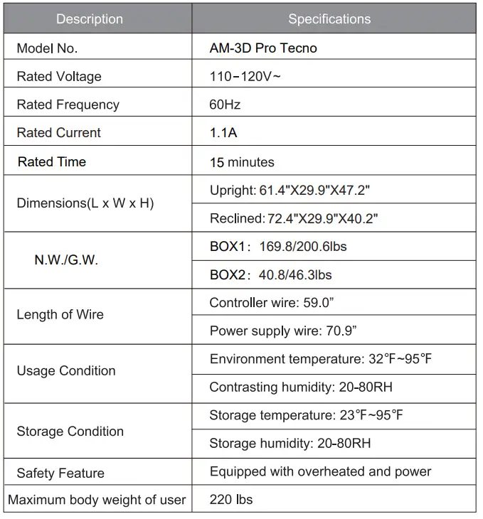 AmaMedic AM-3D Pro Tecno Massage Chair fig19