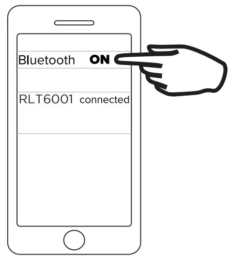 REALTREE OD HKT001 Lantern with Wireless Speaker - Bluetooth settings menu