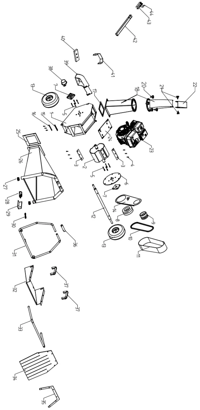 P-Lindberg 9064782 Wood Chipper-drawing