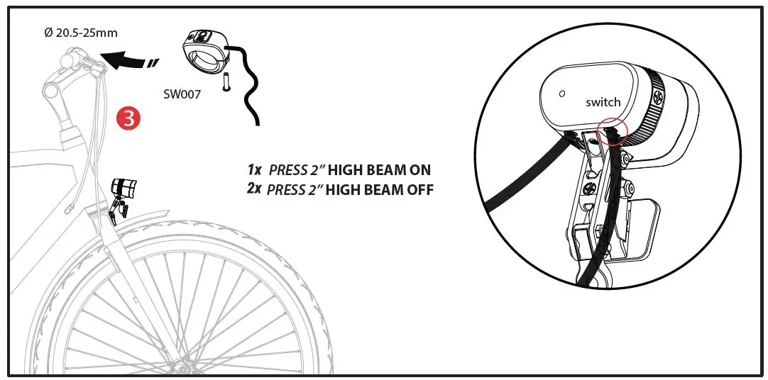 spanninga Axendo 80 E-Bike Auto High-Beam 4