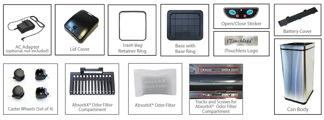 iTouchless DZT13P 13 Gallon Stainless Steel Sensor Trash Can fig 8