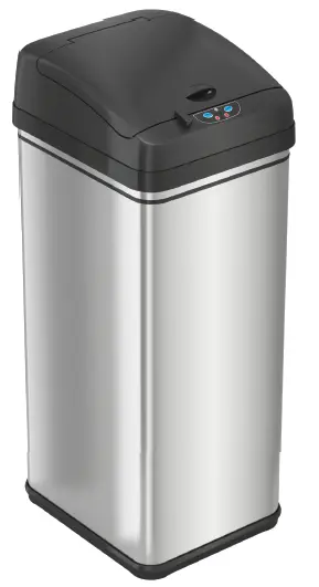 iTouchless DZT13P 13 Gallon Stainless Steel Sensor Trash Can
