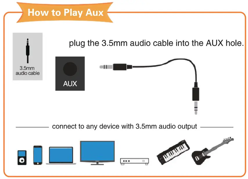 WinBridge H5 Portable PA System - How to Play Aux