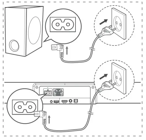 Hisense HS218 2 1 Channel Soudbar with Wireless Subwoofer - Power