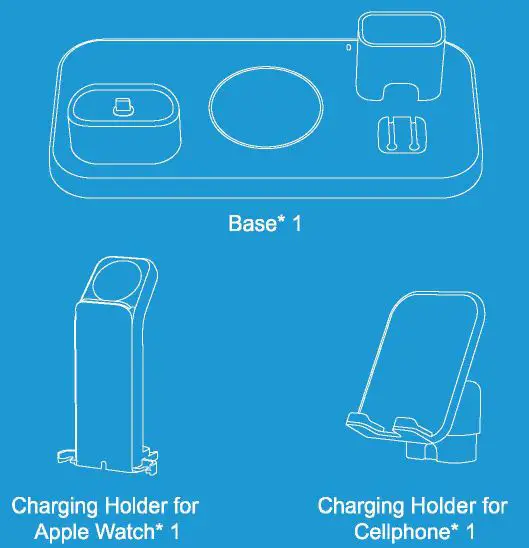 CE48B Multifunctional 4-In-1 Charging Stand fig 1