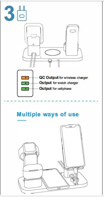 CE48B Multifunctional 4-In-1 Charging Stand fig 4