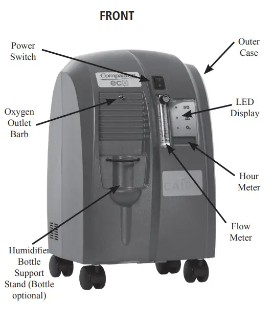 CAIRE Companion 5 Eco Oxygen Concentrator Bundle -Fig 1