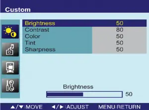 OSD Custom Menu Description