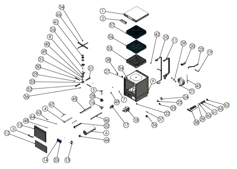 ADEXA EMP500SDF Under Counter Type Diswasher - diagram