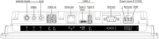JLT6012A Rugged Vehicle Mount Computer - Connectors