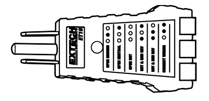 EXTECH ET15 Three Wire Receptacle Tester