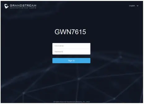 GRANDSTREAM GWN7615 Enterprise 802 11ac Wave 2 3x3 Wi Fi Access Point - ACCESSING THE CONFIGURATION INTERFACE
