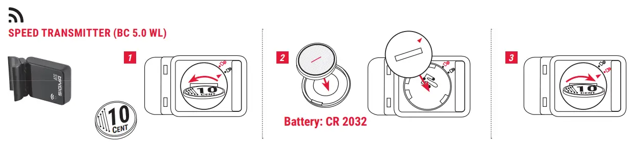 SIGMA SIG560023 BC 5.0 WR Cycling Computer Wired - BATTERY CHANGE 2