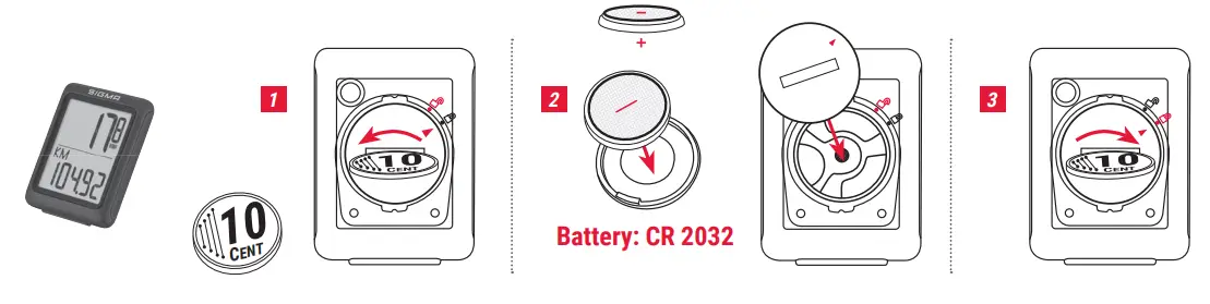SIGMA SIG560023 BC 5.0 WR Cycling Computer Wired - BATTERY CHANGE