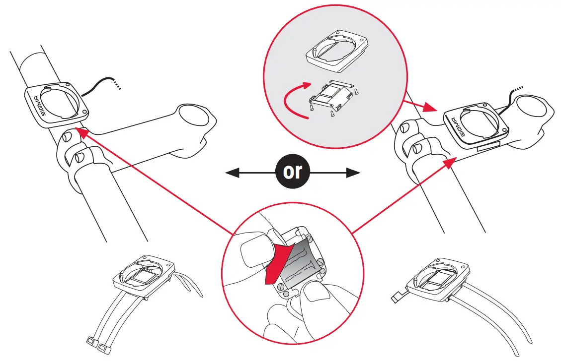 SIGMA SIG560023 BC 5.0 WR Cycling Computer Wired - INSTALLATION MOUNT