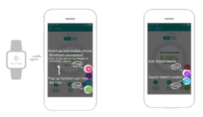 Accutime Fundo Smart Watch MTS018 - Bluetooth connection
