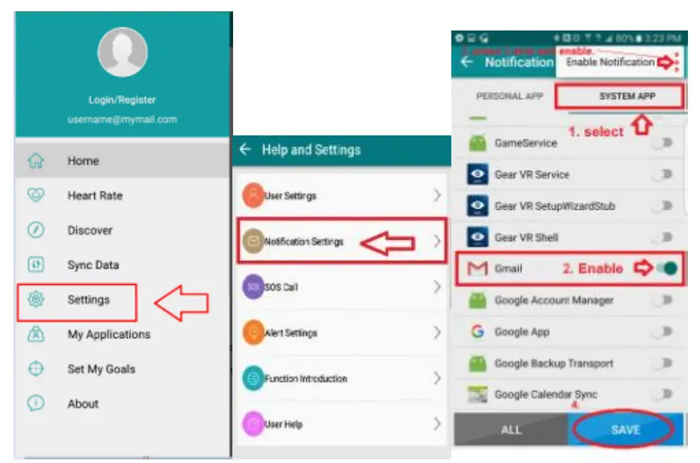 Accutime Fundo Smart Watch MTS018 - Enable Notifications