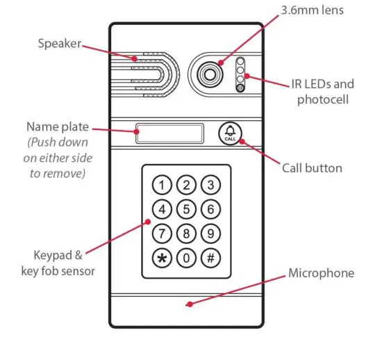 doorKNOX VDP103 Keypad Video Door Entry Camera - Admin PIN