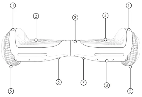 HOVER 1 H1 AXL Axle Hoverboard - PACKAGE CONTENTS