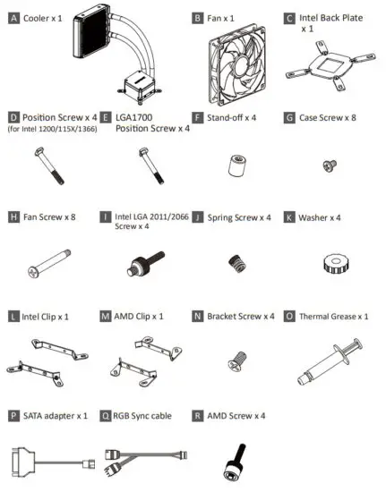 ENERMAX Liqmax III ARGB Series 240mm CPU Liquid Cooler - part