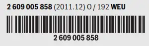 BOSCH 0603977071 PSR Select Home and Garden Cordless Screwdriver - Bar code