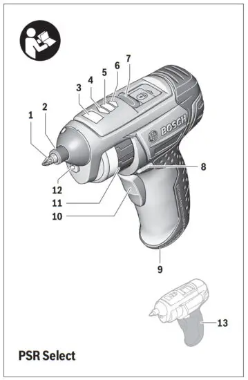 BOSCH 0603977071 PSR Select Home and Garden Cordless Screwdriver - Fig 1