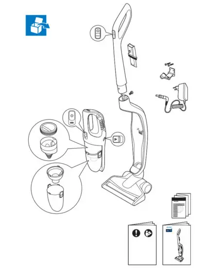 PHILIPS FC6168 Aspirator vertical 2 in 1 Vacuum - feagure 1