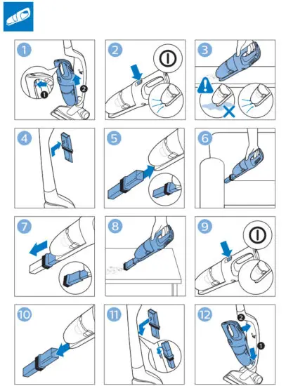 PHILIPS FC6168 Aspirator vertical 2 in 1 Vacuum - feagure 5