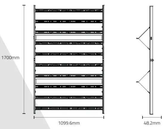 LUMATEK Zeus 1000W Pro LED - Dimensions